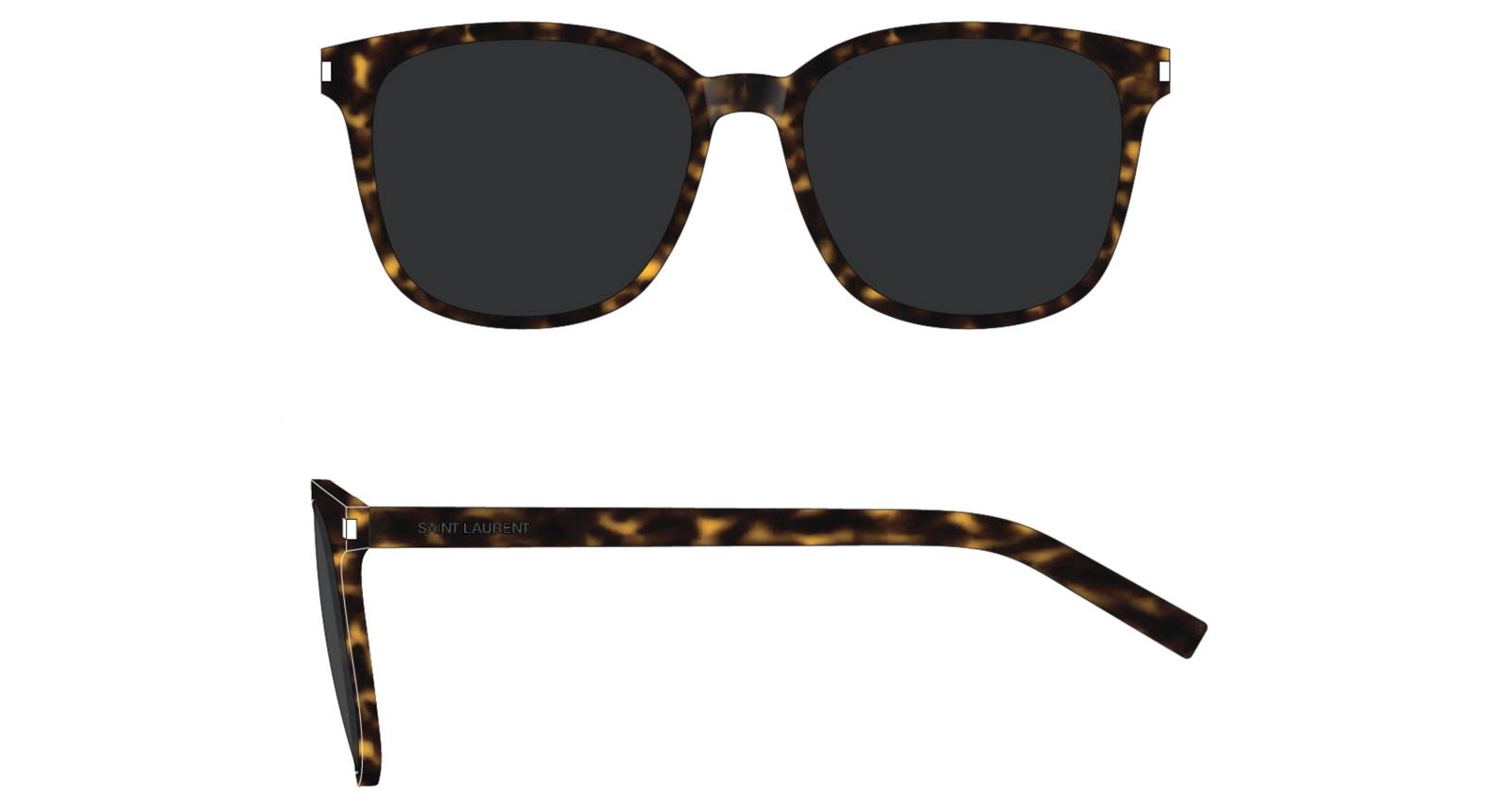 New flat metal round sunglasses Saint Laurent SL250 col. 007 silver mirror, Occhiali