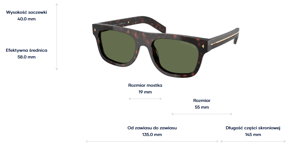 Prada Okulary przeciwsłoneczne PRB12S-17N20G