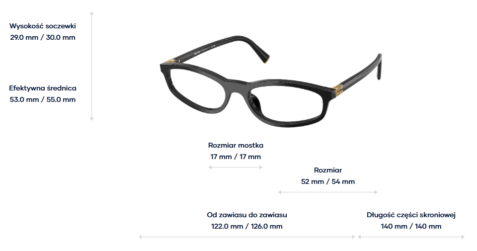 Miu Miu Okulary korekcyjne MU 01ZV-16K1O1