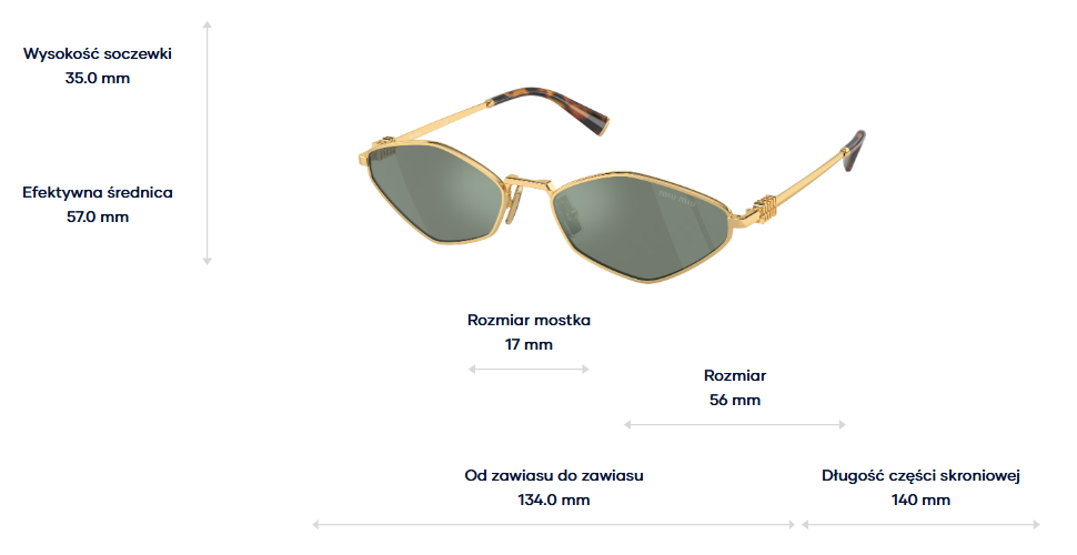 Miu Miu Okulary przeciwsłoneczne MU56ZS-5AK04M