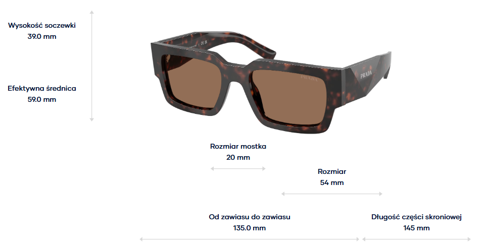 Prada Okulary przeciwsłoneczne PRB17S-17N06B