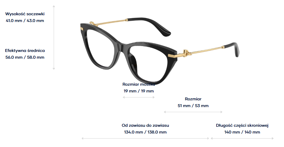 Dolce & Gabbana Okulary korekcyjne DG3428-501