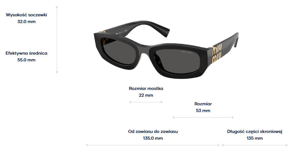 Miu Miu Okulary przeciwsłoneczne MUB04S-16K08Z