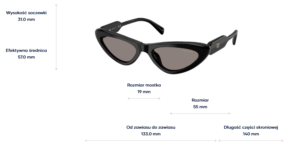 Miu Miu Okulary przeciwsłoneczne MU B11SU-16K80Q