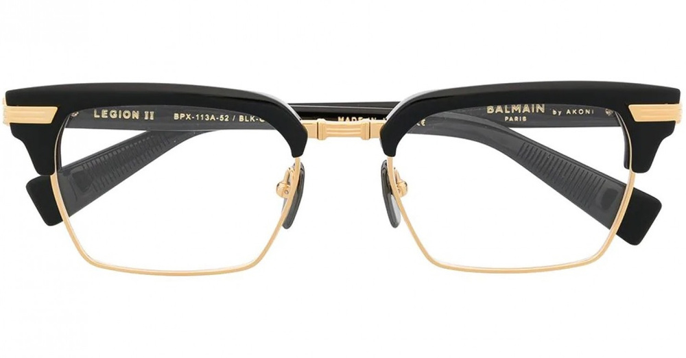 BALMAIN Black and gold-tone titanium Legion-II