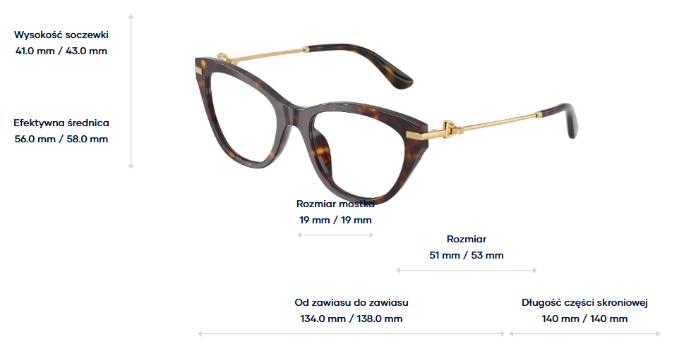 Dolce & Gabbana Okulary korekcyjne DG3428-502