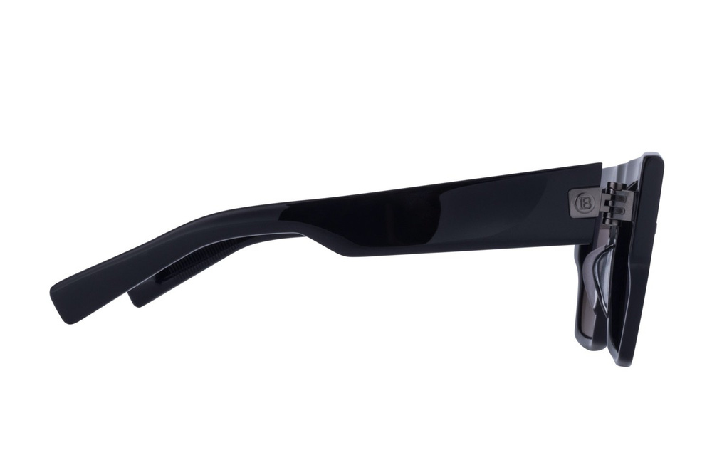 Balmain BPS-100C Black and gold-tone acetate B-I sunglasses