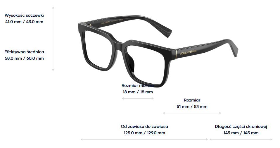 Dolce & Gabbana Okulary korekcyjne DG3422-501