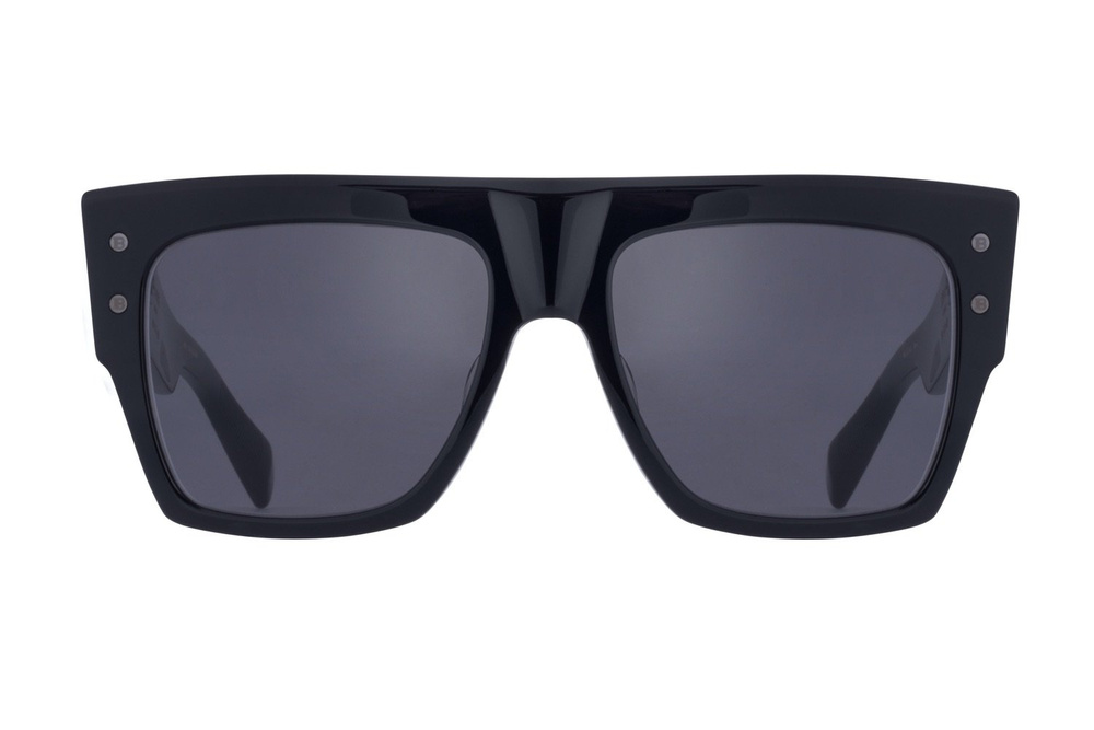Balmain BPS-100C Black and gold-tone acetate B-I sunglasses