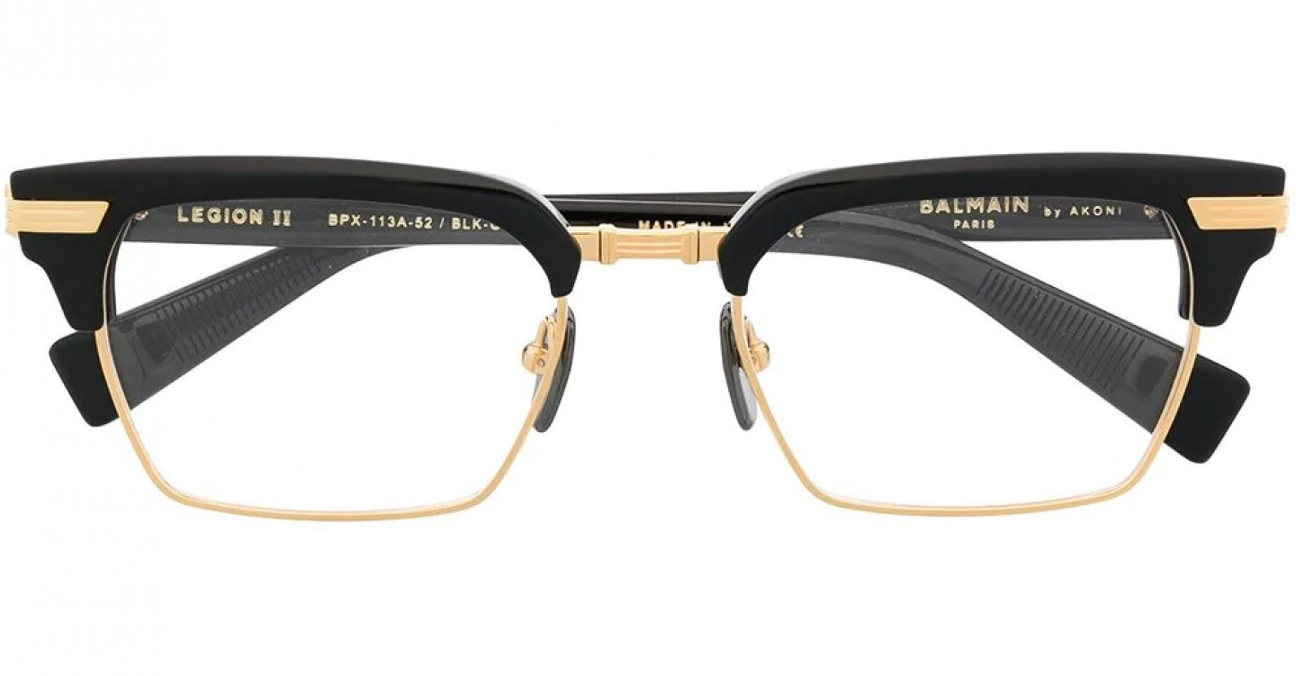 BALMAIN Black and gold-tone titanium Legion-II