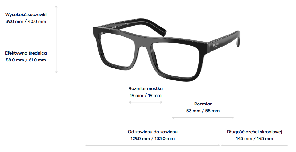 Prada Okulary korekcyjne PRC03V-16K1O1