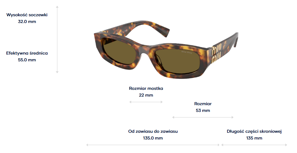 Miu Miu Okulary przeciwsłoneczne MUB04S-14L09Z