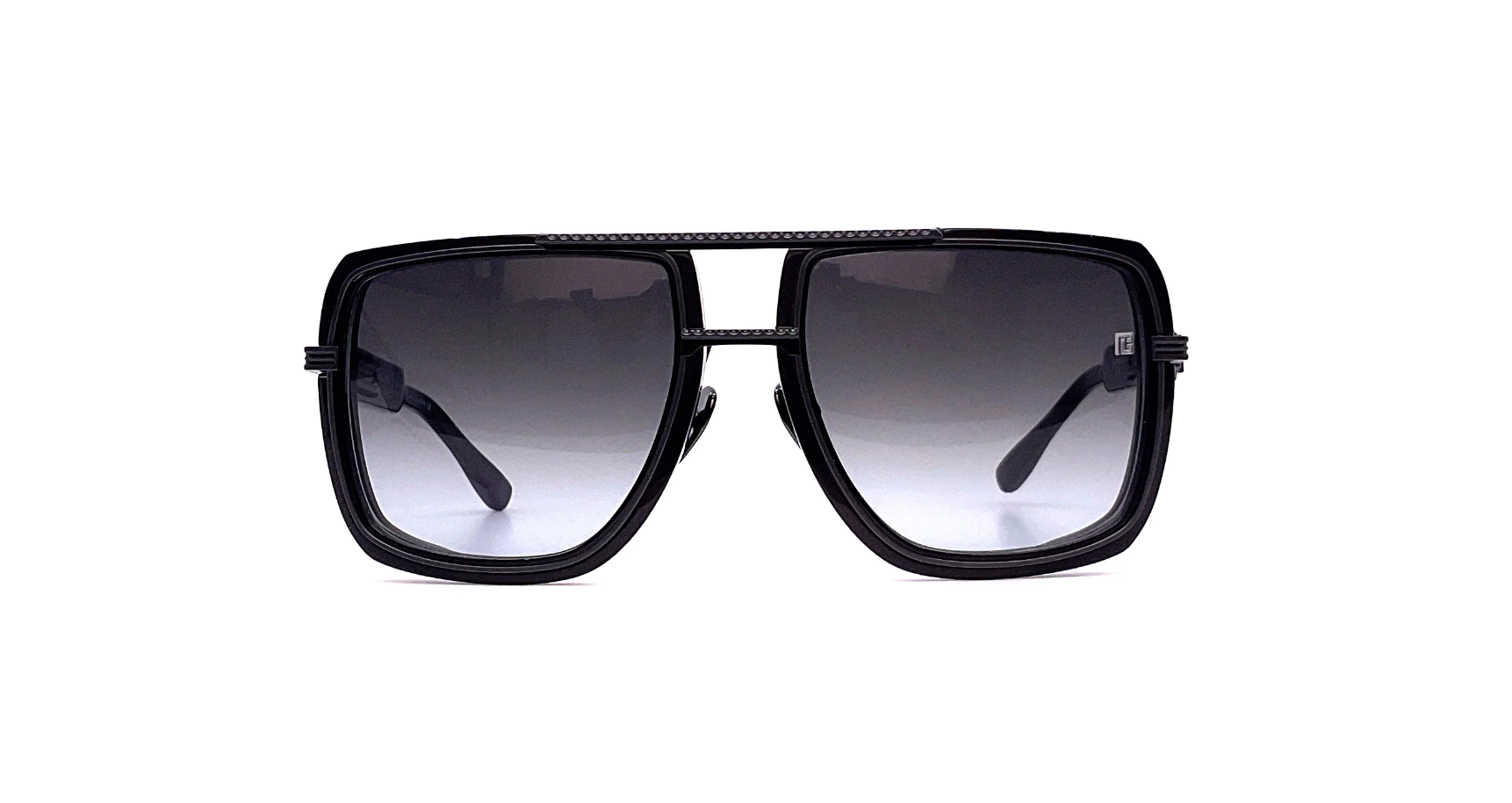 Balmain BPS-104A Gold-tone and black metal O.R. sunglasses