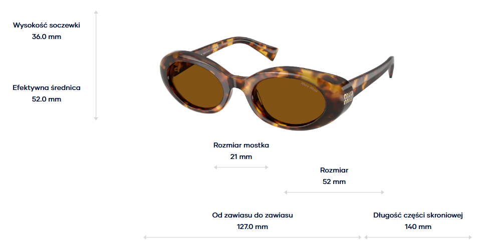Miu Miu Okulary przeciwsłoneczne MU B09S-14L20V