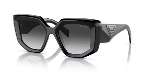 Akcesoria Okulary przeciwsłoneczne Kwadratowe okulary przeciwsłoneczne Prada Kwadratowe okulary przeciws\u0142oneczne czarny-blado\u017c\u00f3\u0142ty W stylu casual 